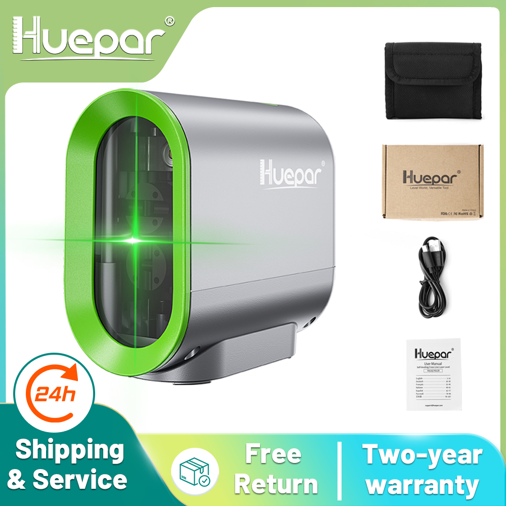 Laser Level Rechargeable Usb - جهاز ليزر Huepar ذو خطين ذاتي
