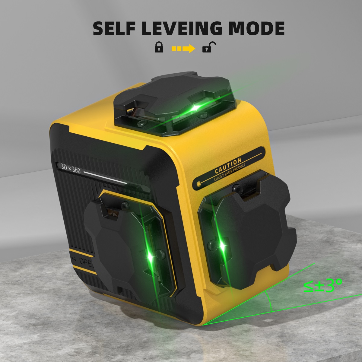 Laser Level 3D Cross Line Self Leveling - جهاز تسوية ليزر رقمي صغير M03CG