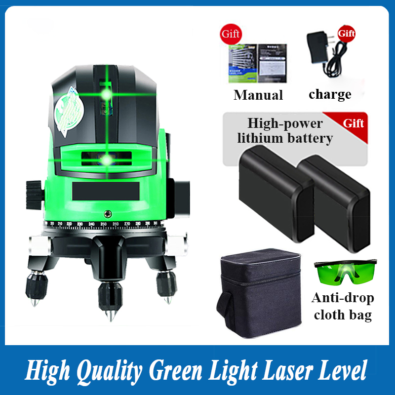 Laser Level 3D Cross Line Self Leveling - مستوى ليزر أخضر قوي 4D عالي