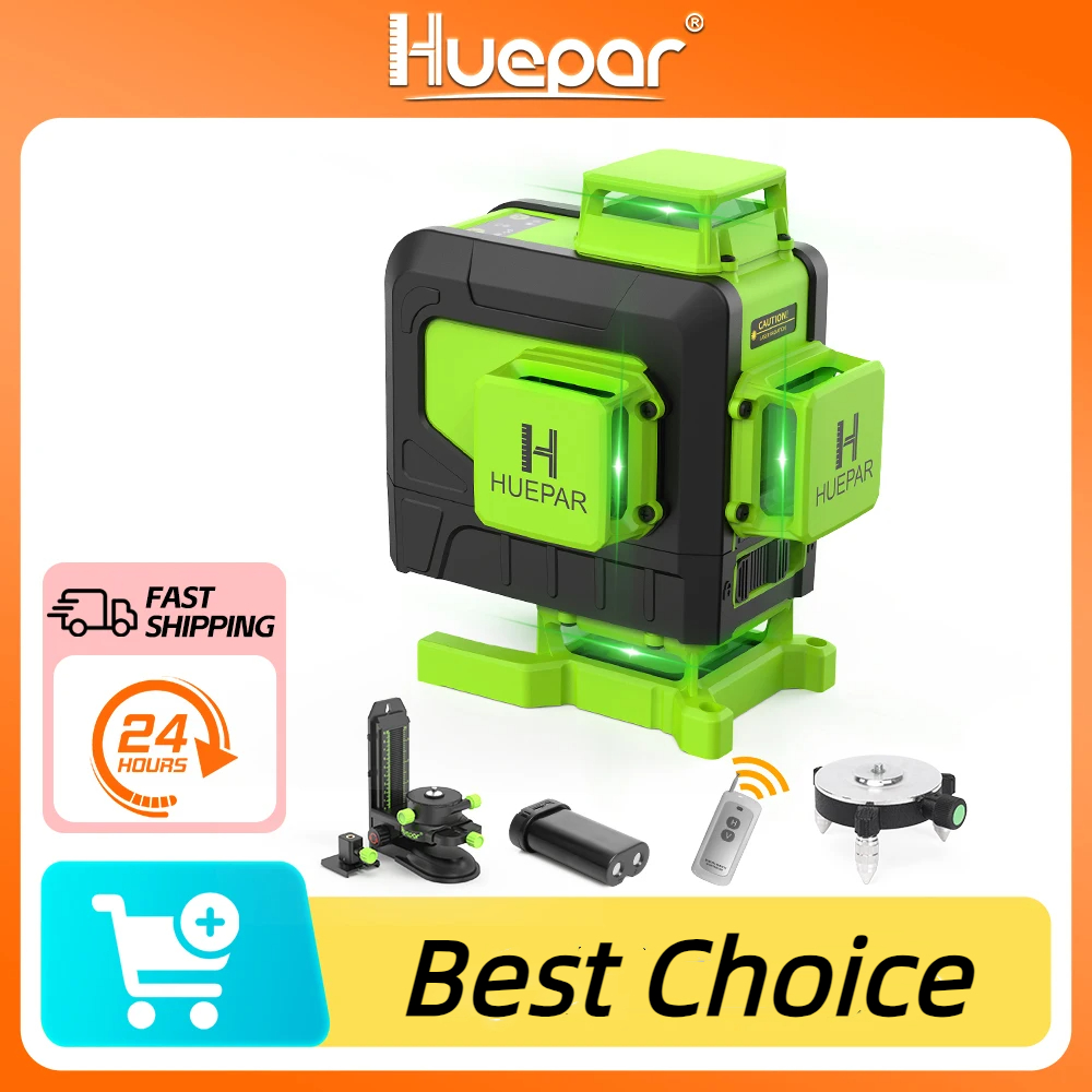 Laser Level 4D 16 Line Green - Huepar 16 خطًا 4D مستوى الليزر