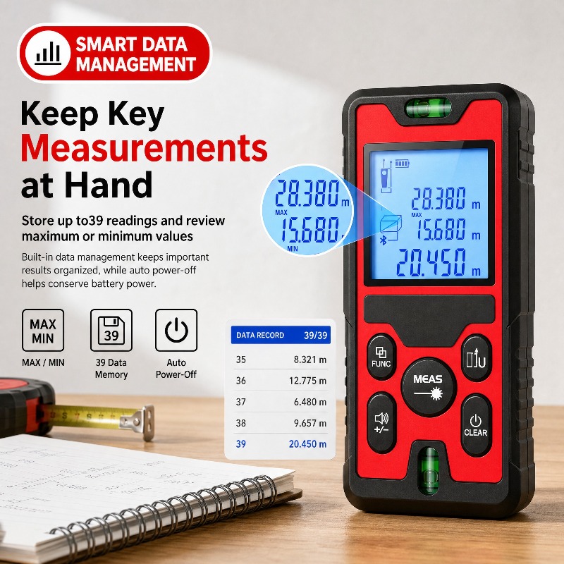 Laser Level Rechargeable Usb - جهاز قياس المسافات بالليزر 120 متر،