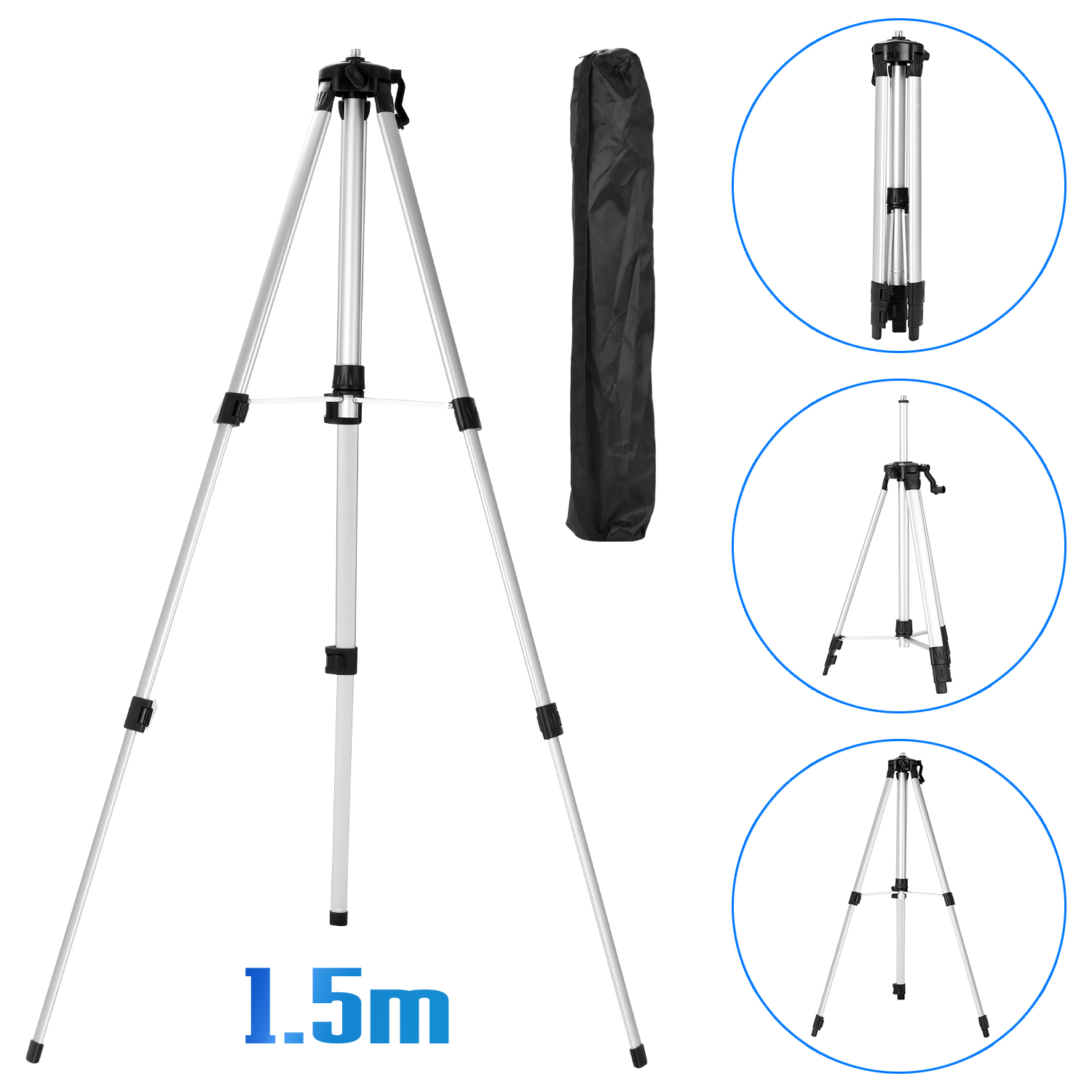 Laser Level Tripod Stand 1.5M - حامل ثلاثي القوائم قابل للتعديل بثلاثة