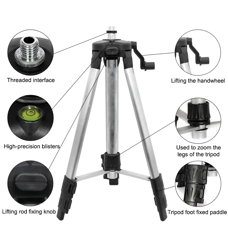 حامل ثلاثي القوائم لمستوى اللي - مراجعة Laser Level Tripod Stand 1.5M وسعره