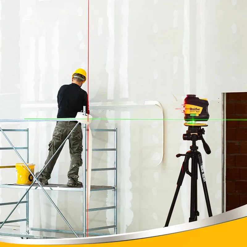 جهاز ليزر DEG 4D01-F12D، 12 خط - مراجعة Green Beam Laser Level 12 Line وسعره