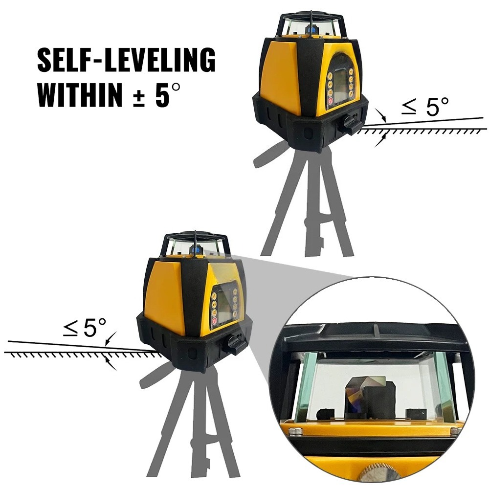 207R ليزر دوار ذاتي التسوية بم - مراجعة Rotary Laser Level 500M Range وسعره