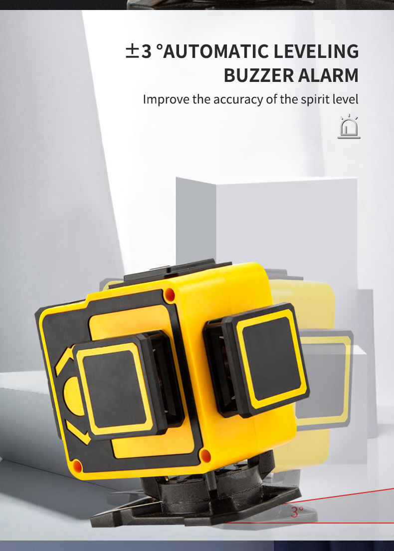 جهاز ليزر دوار متعدد الوظائف ع - مراجعة Laser Level 3D Cross Line Self Leveling وسعره