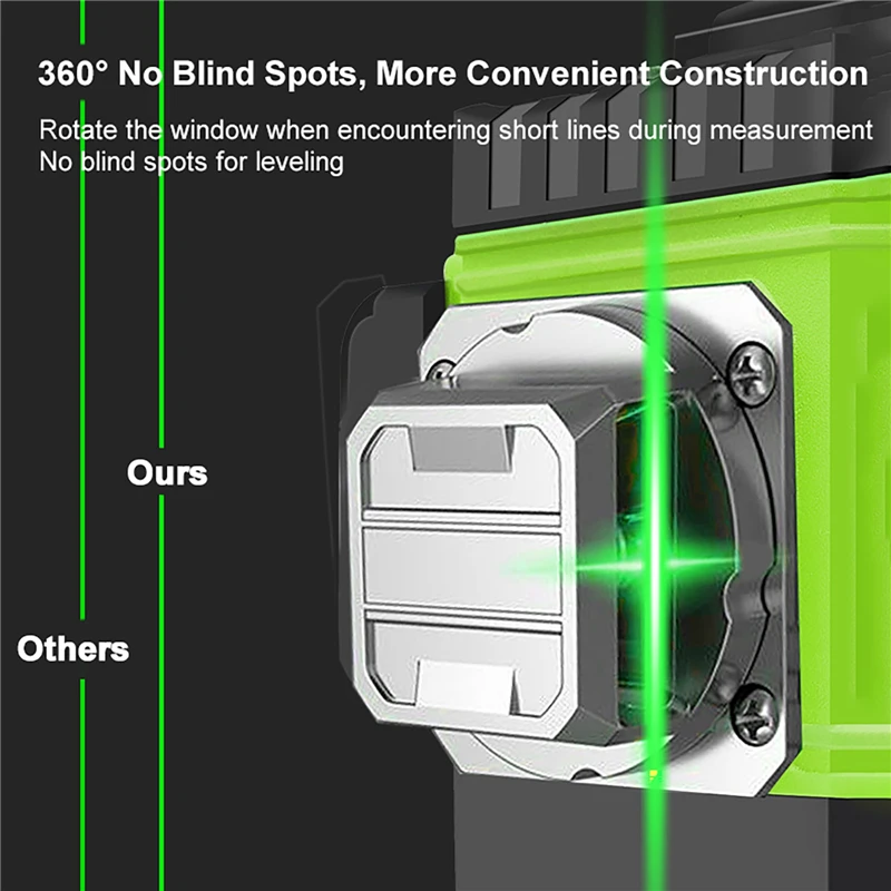8/12/16 خطوط مستوى الليزر 4D ا - مراجعة Green Beam Laser Level 12 Line وسعره