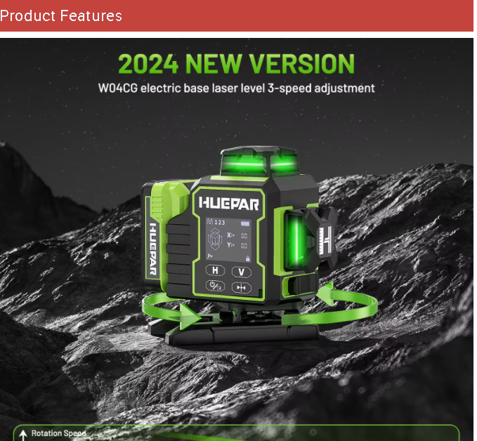 2026 Huepar W04CG مستوى ليزر أ - مراجعة Laser Level 4D 16 Line Green وسعره