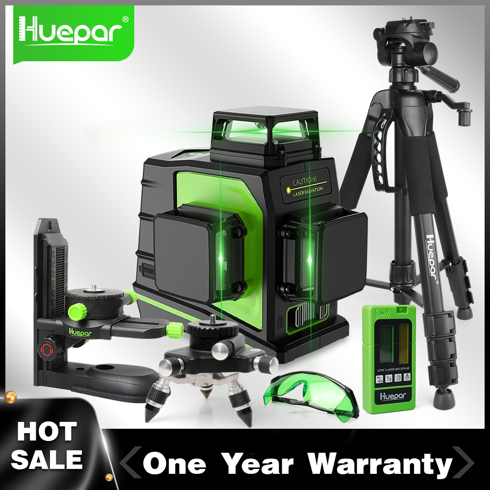 Huepar 12 خطوط ثلاثية الأبعاد  - مراجعة Cross Line Laser 360 Degree وسعره