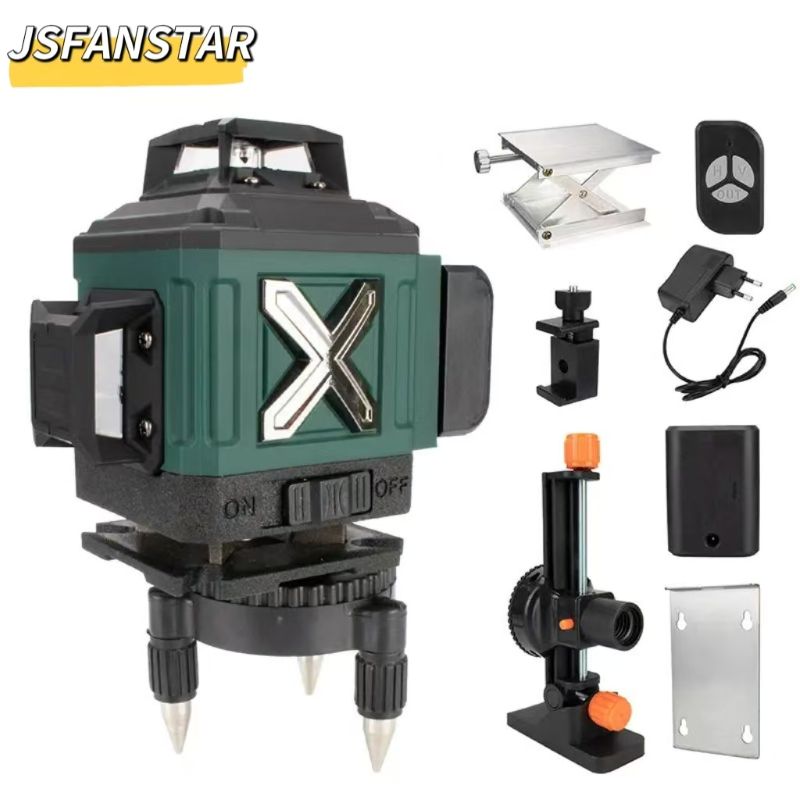 أداة مستوى ليزر أخضر 4D بـ16 خ - مراجعة Laser Level 4D 16 Line Green وسعره