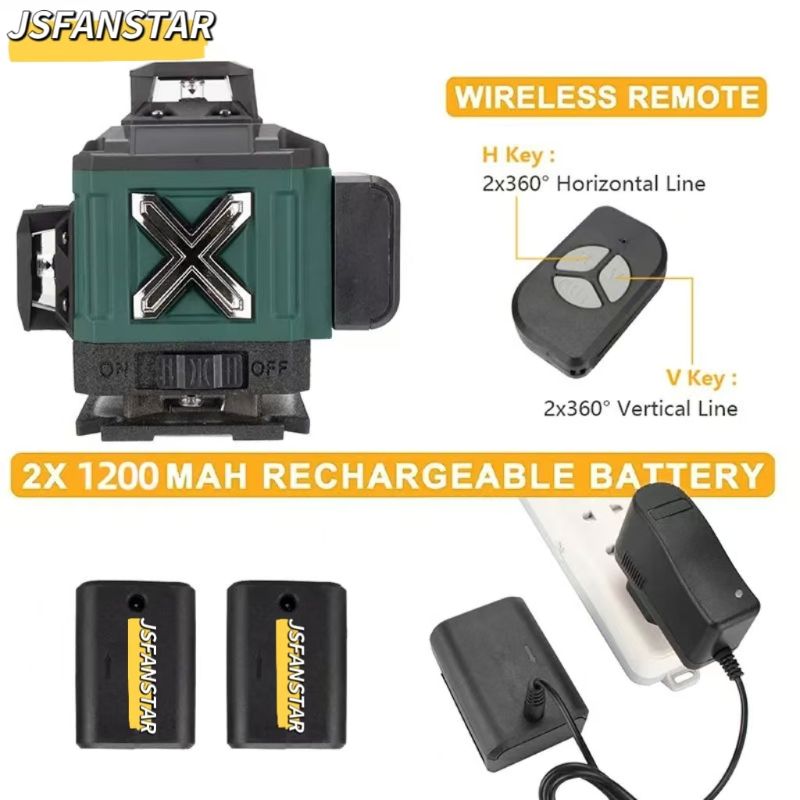 أداة مستوى ليزر أخضر 4D بـ16 خ - مراجعة Laser Level 4D 16 Line Green وسعره