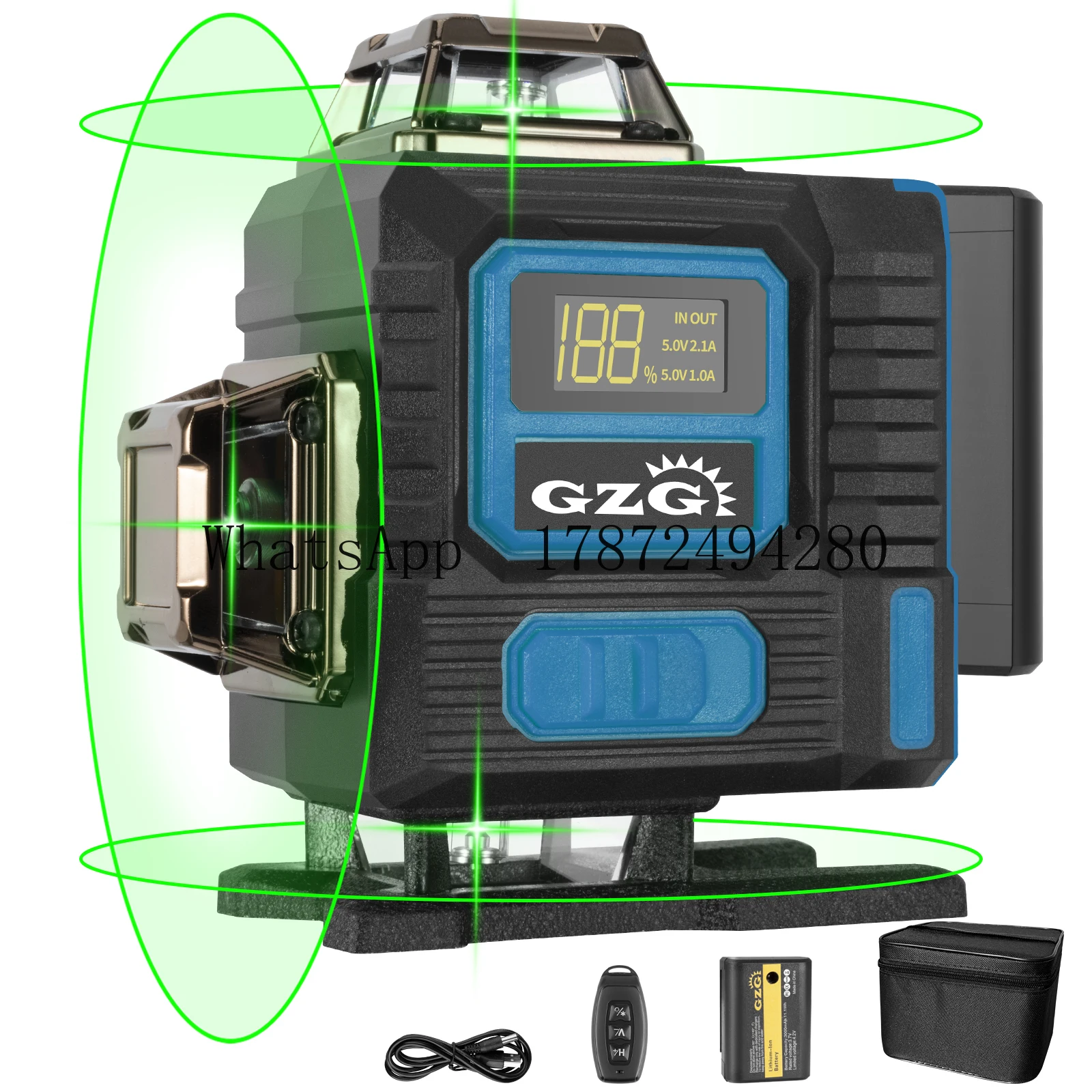 مستوى ليزر G16 رباعي الأبعاد ب - مراجعة Laser Level Rechargeable Usb وسعره