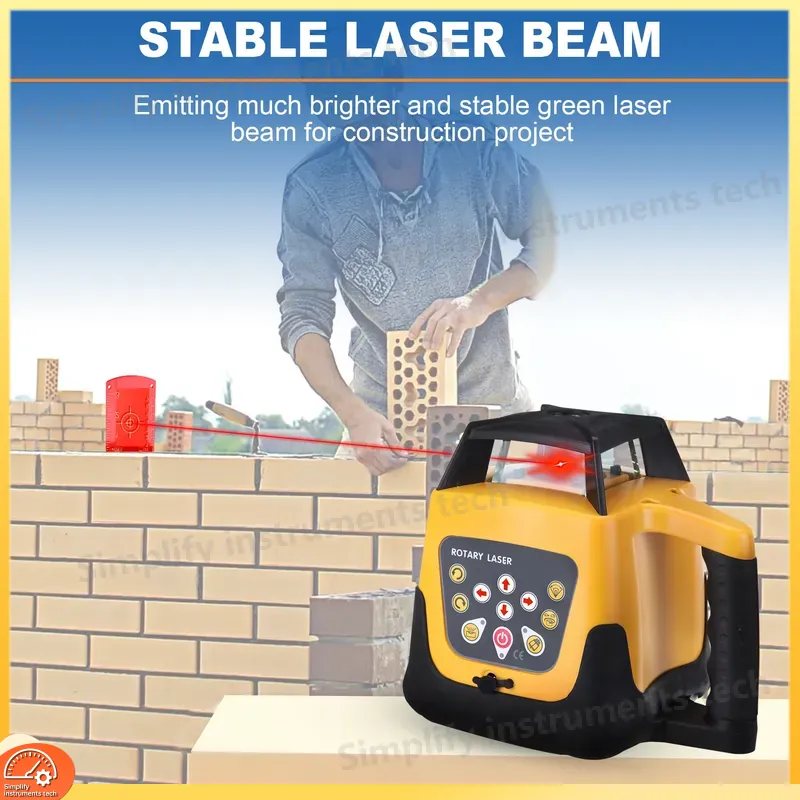 جهاز ليزر دوار 360 درجة ذاتي ا - مراجعة Rotary Laser Level 500M Range وسعره