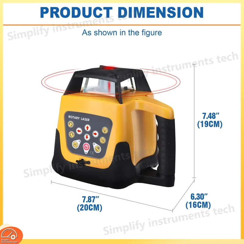 جهاز ليزر دوار 360 درجة ذاتي ا - مراجعة Rotary Laser Level 500M Range وسعره