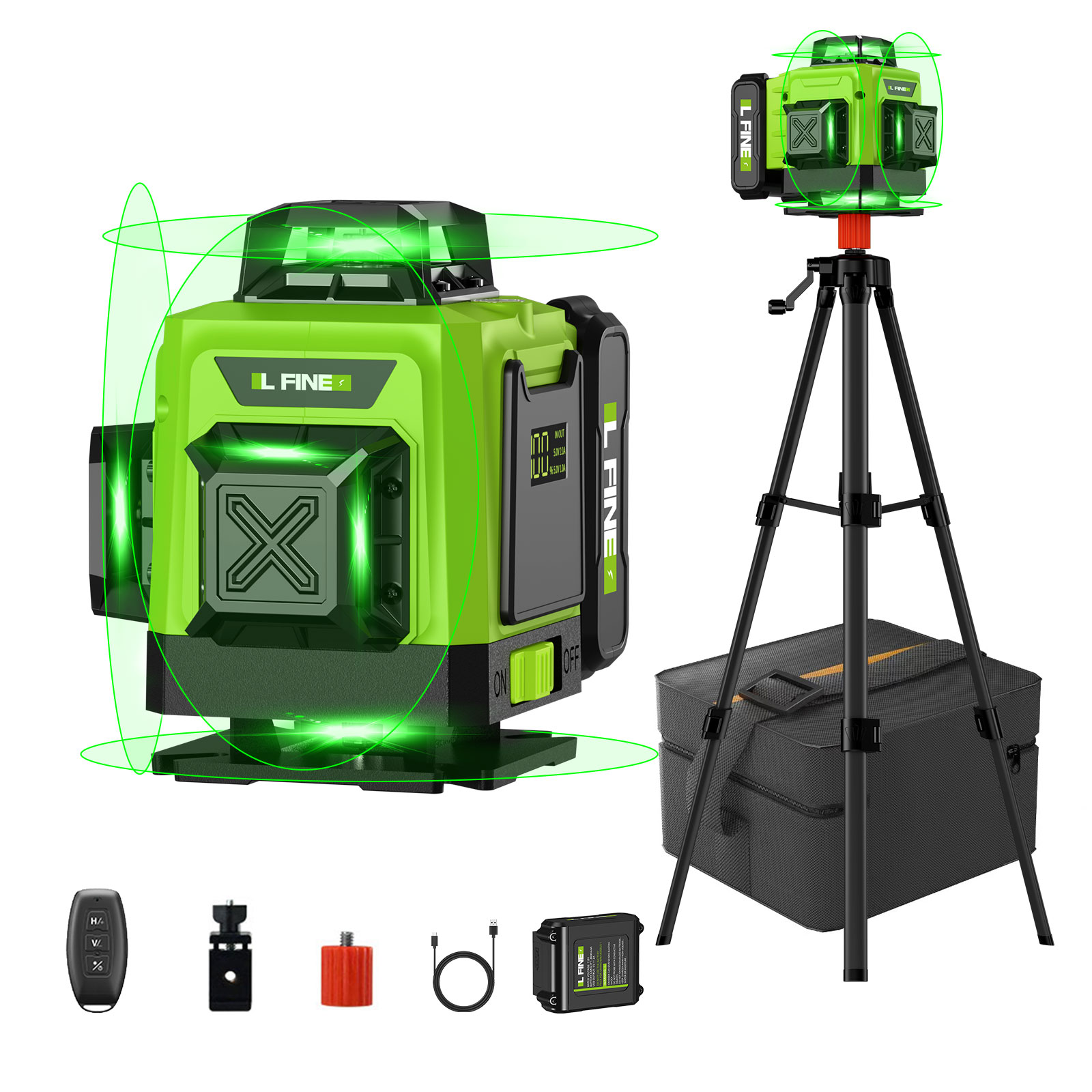 مستوى الليزر التسوية الذاتية ا - مراجعة Cross Line Laser 360 Degree وسعره