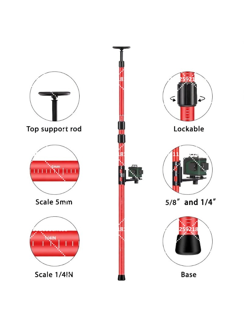 حامل ثلاثي القوائم قابل للتعدي - مراجعة Laser Level Tripod Stand 1.5M وسعره