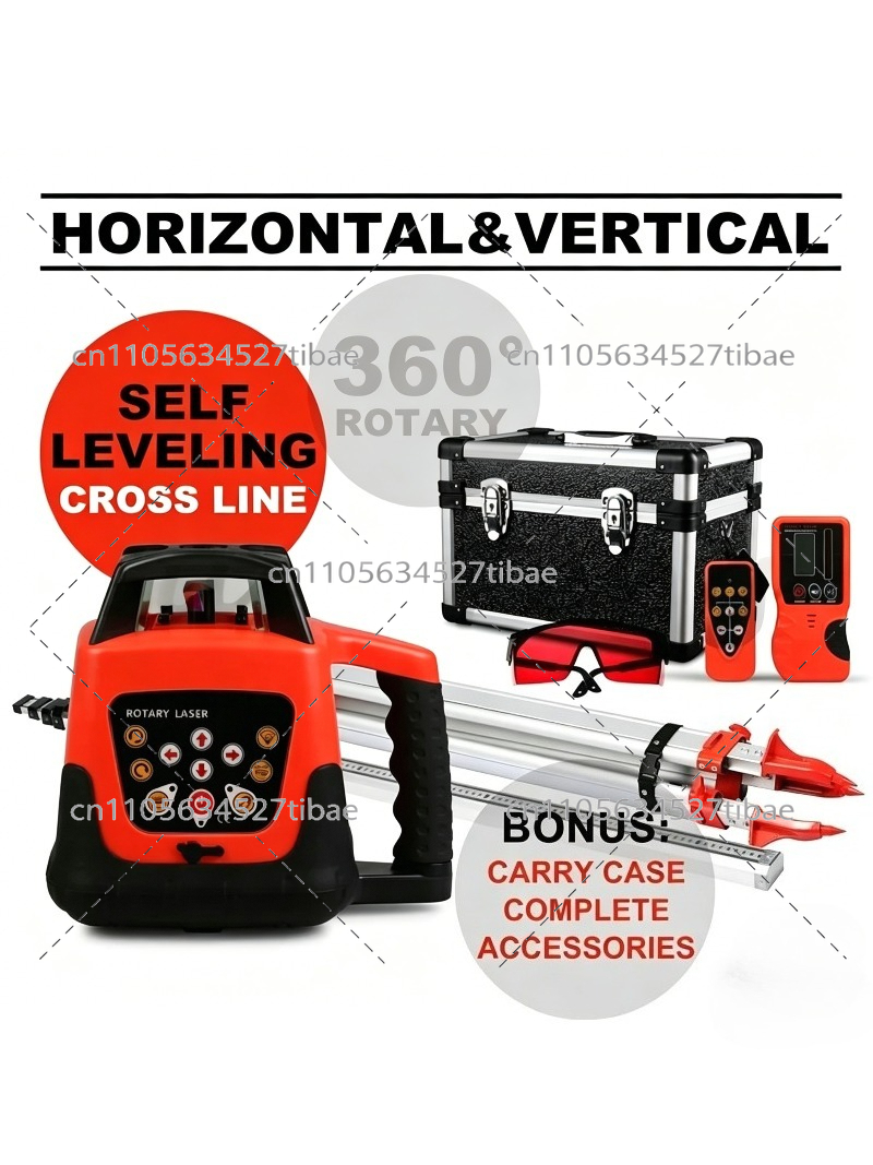 جهاز ليزر دوار ذاتي التسوية بش - مراجعة Rotary Laser Level 500M Range وسعره