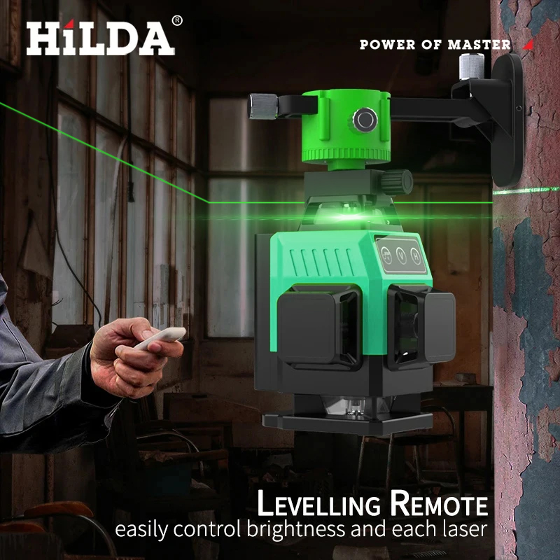 جهاز تسوية بالليزر الأخضر HILD - مراجعة Cross Line Laser 360 Degree وسعره