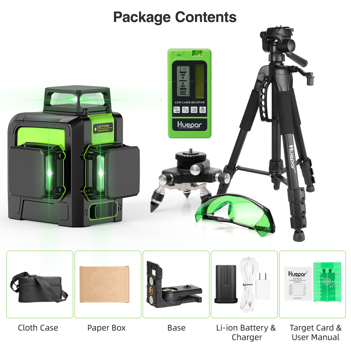 Huepar 903CG مجموعة 12 خطوط مت - مراجعة Green Beam Laser Level 12 Line وسعره