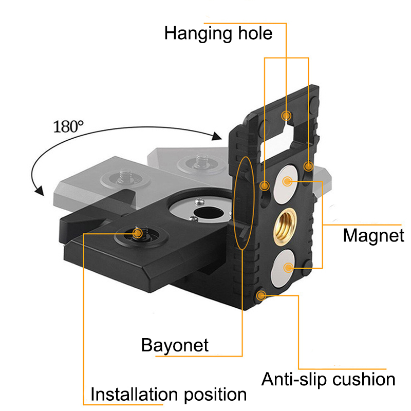 شنت قوس واجهة مستوى الأشعة تحت - مراجعة Line Laser Level Magnetic Bracket وسعره