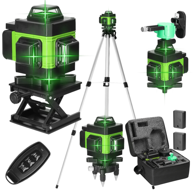جهاز تسوية ليزر ثلاثي القوائم/ - مراجعة Laser Level 4D 16 Line Green وسعره