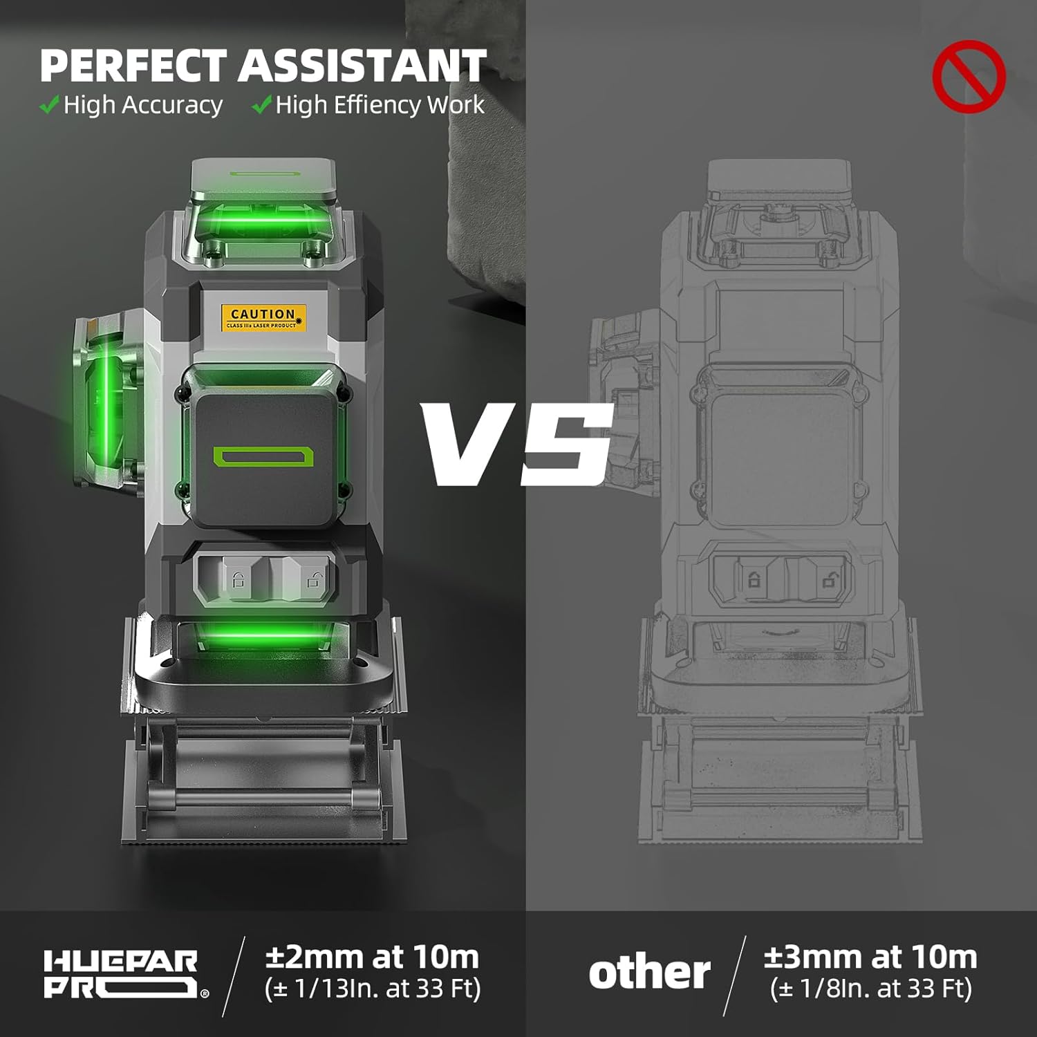 Huepar Professional 4D Cross L - مراجعة Laser Level 4D 16 Line Green وسعره
