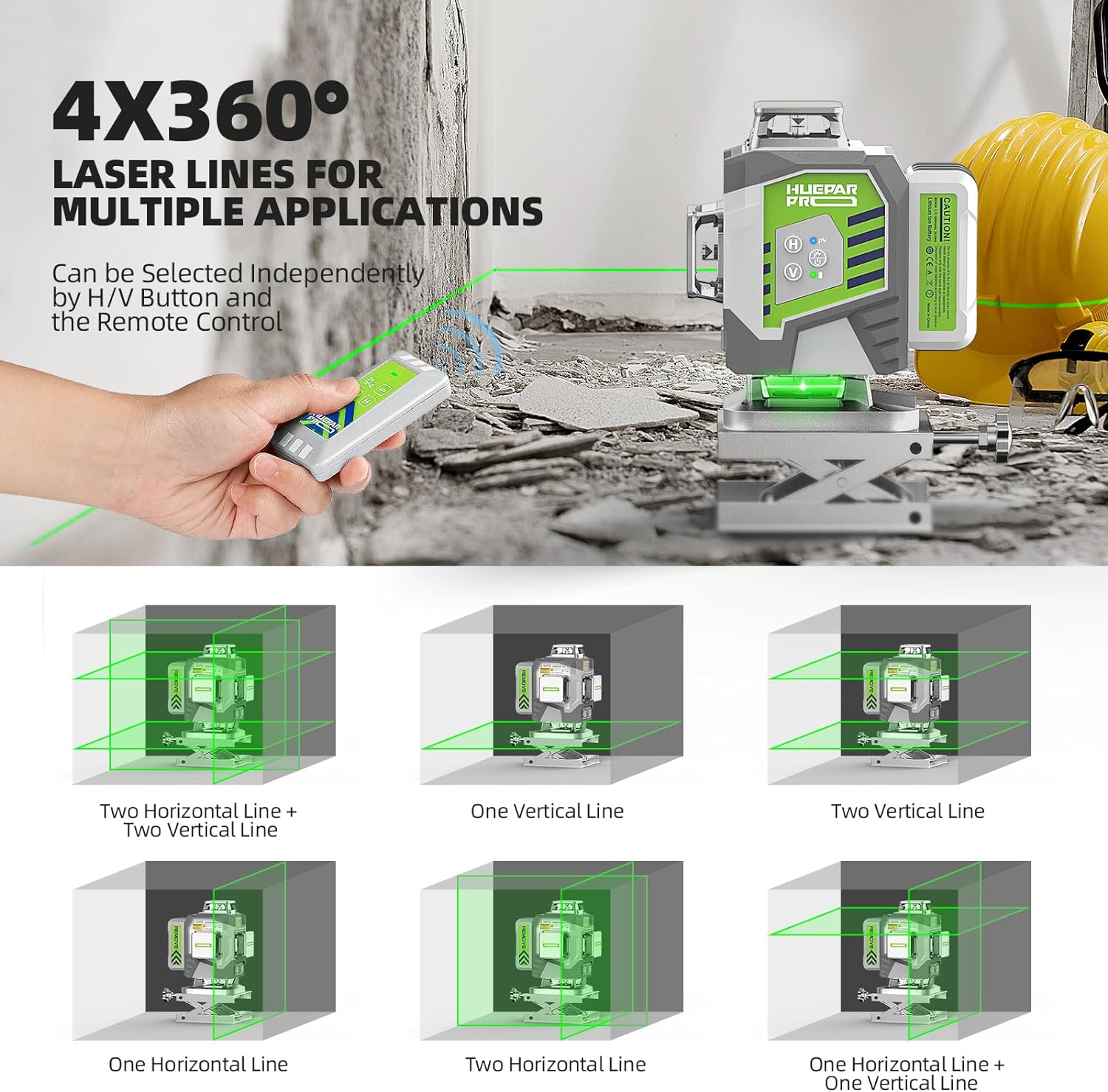 Huepar Professional 4D Cross L - مراجعة Laser Level 4D 16 Line Green وسعره