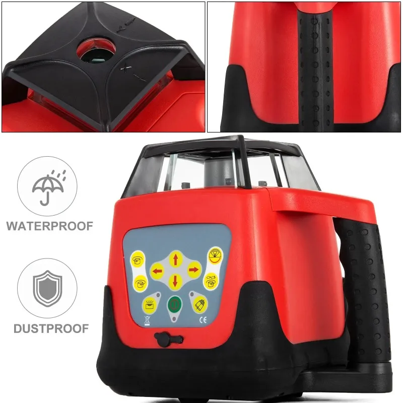 【فاخر】 جهاز مستوى ليزر دوار بش - مراجعة Rotary Laser Level 500M Range وسعره